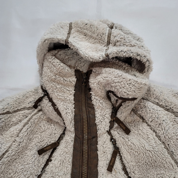 Kuhl Jacket Adult Small Beige FLIGHT Pile Fleece Packable Hood Coat Full… - Picture 10 of 12